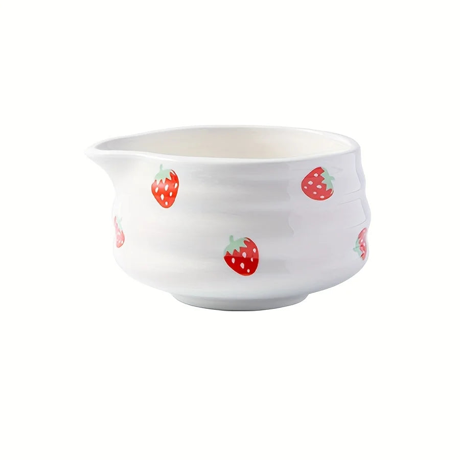 Set Ciotola Matcha Ceramica Fragola Frusta Chasen Kit