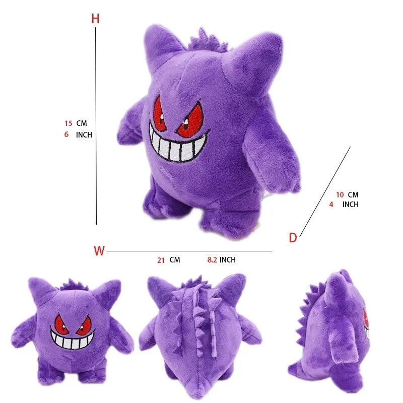 Gengar Shiny Psyduck Jigglypuff Juguete de Peluche para Regalo de Niños