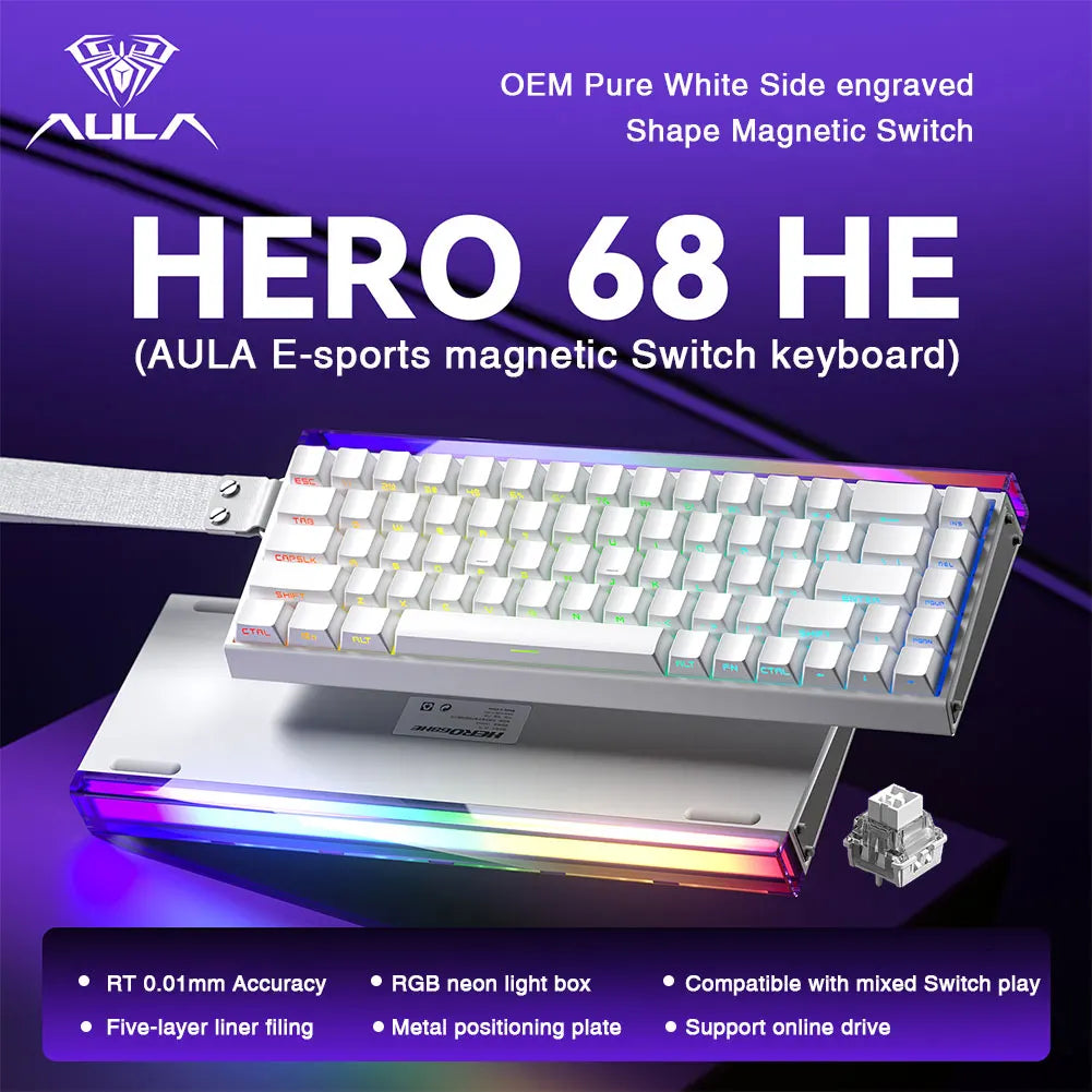 Mechanical Gaming Keyboard 68 Key RGB Compact Esports