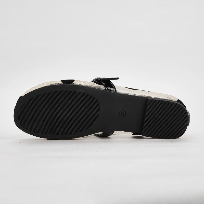 Breathable Women Mary Jane Flats - Round Toe Mesh, Casual