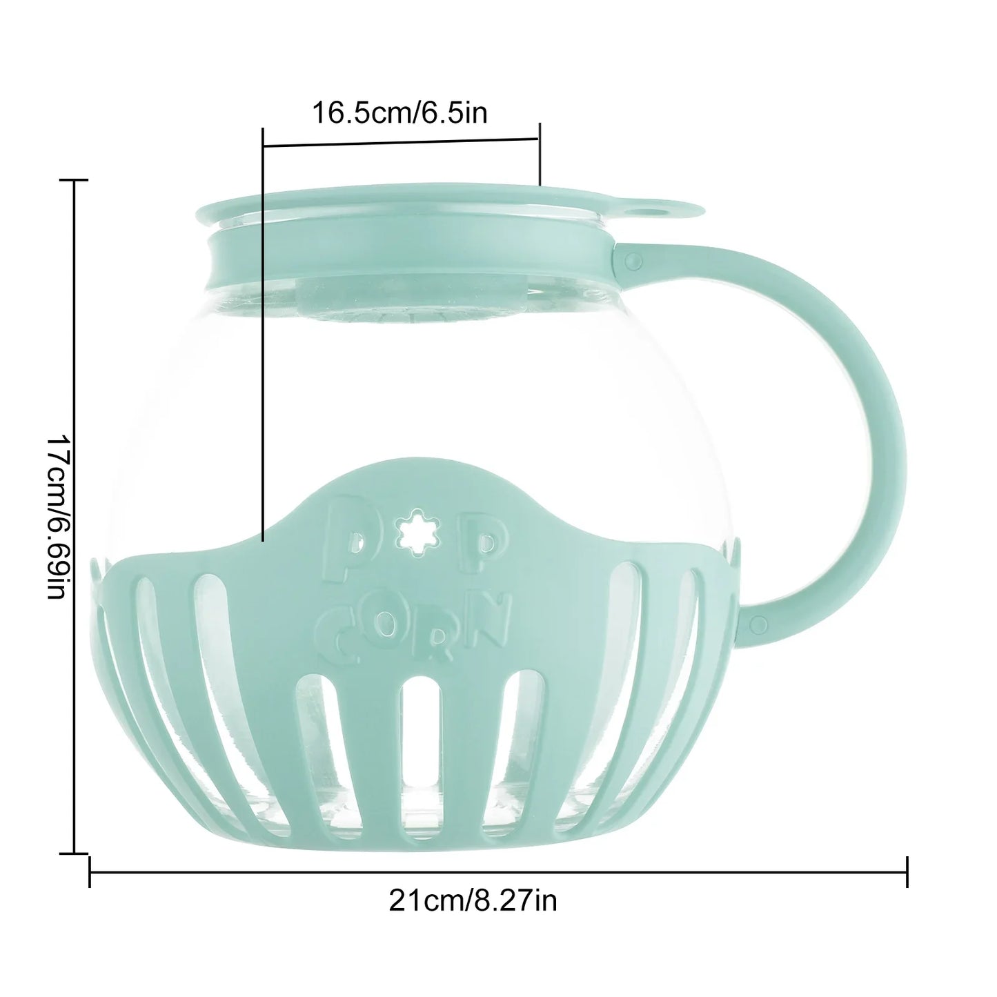 Molde para palomitas de maíz para microondas 2.25 cuartos Tazón de silicona para palomitas Noche de película 2025 Snack fácil y saludable