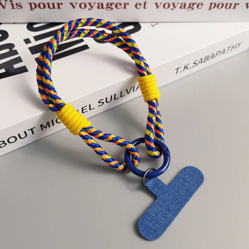 Universal Mobile Phone Lanyard with Anti-Loss Wrist Strap & Accessories - Stylish Two-Strand Design