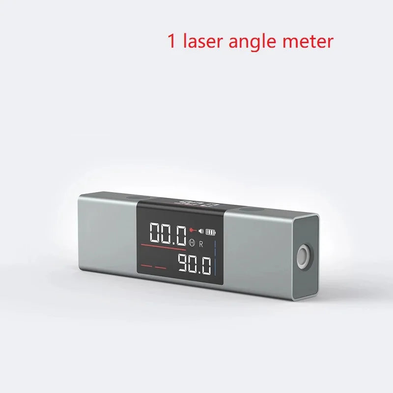 Laservinkelmåler Digitalt Inklinometer 2-i-1 Laser Niveau Lineal Fald 2025 Genopladelig Type C 0,5 Graders Nøjagtighed DIY Brug