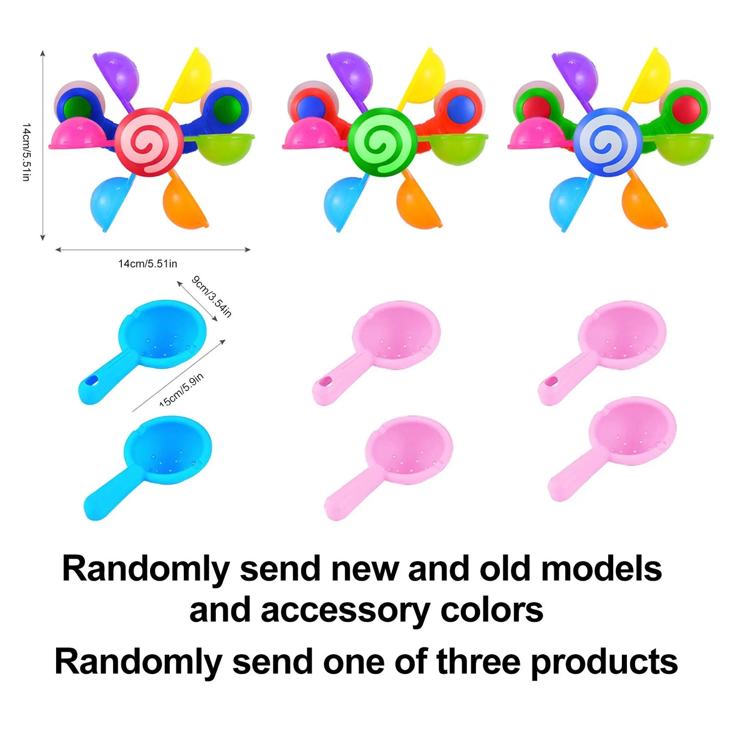 Fargerik Vannhjul Baby Badleketøy Sett - Morsom Badekar Dusj Sprinkler Lek for Barn