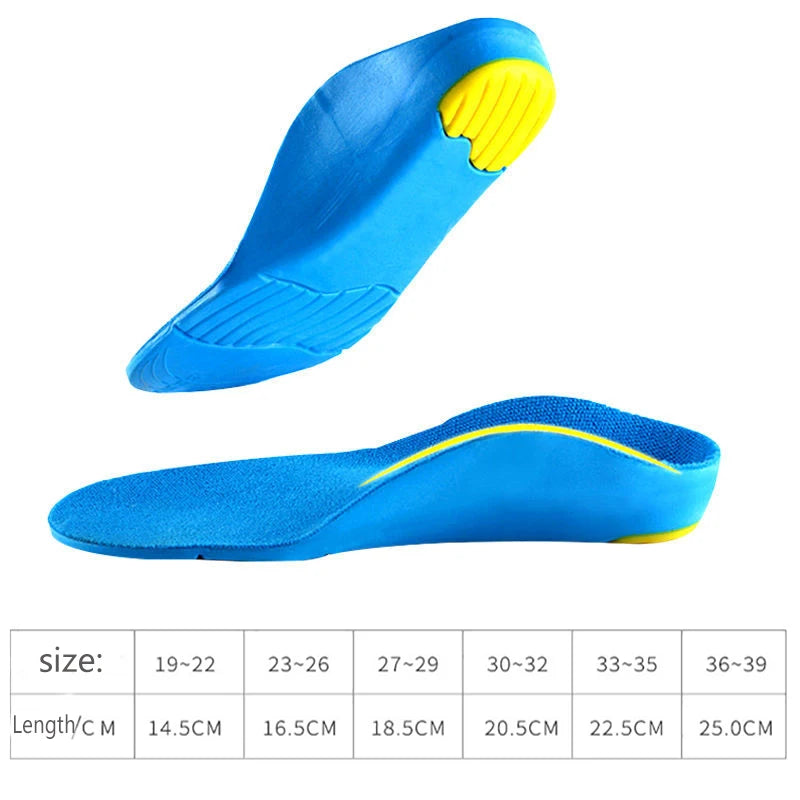Kids Orthotic Insoles High Arch Support Sports Comfort Plantar Fascia Insole