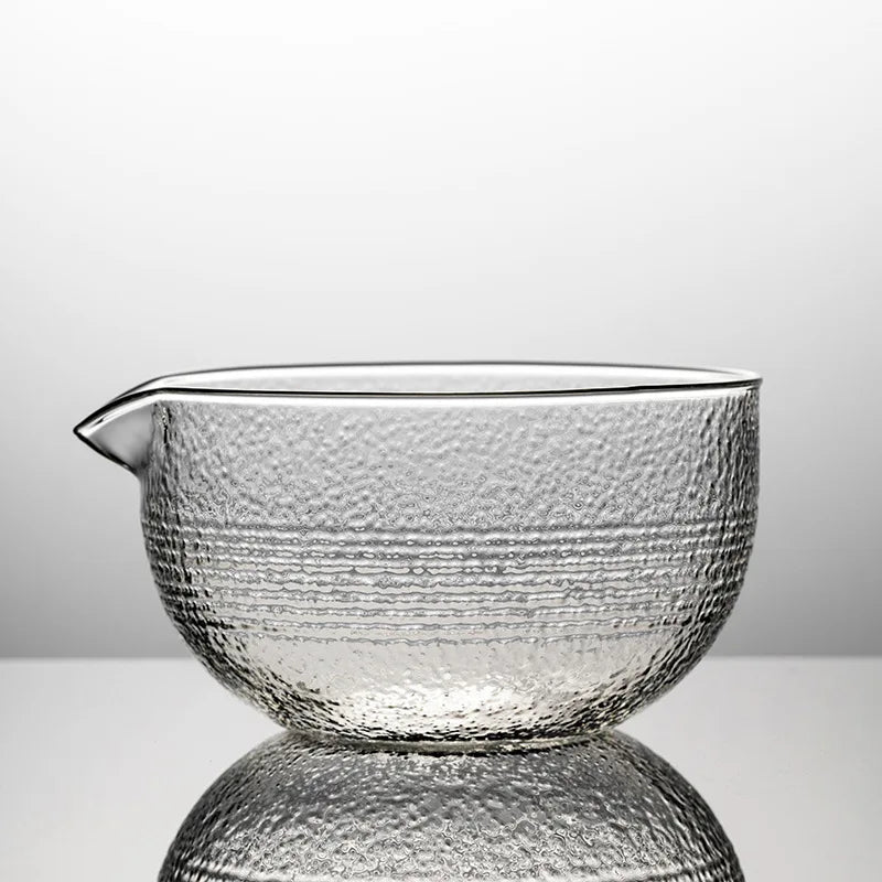 Matcha Mixing Bowl Glass Pouring Spout Japanese Tea