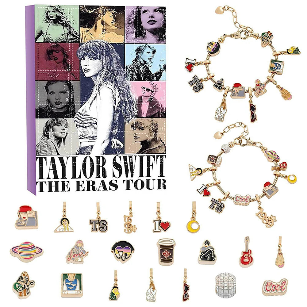 Taylor Swift-Inspired Bracelets Advent Calendar Gift 24 Days 2025 – Perfect Holiday Surprise!