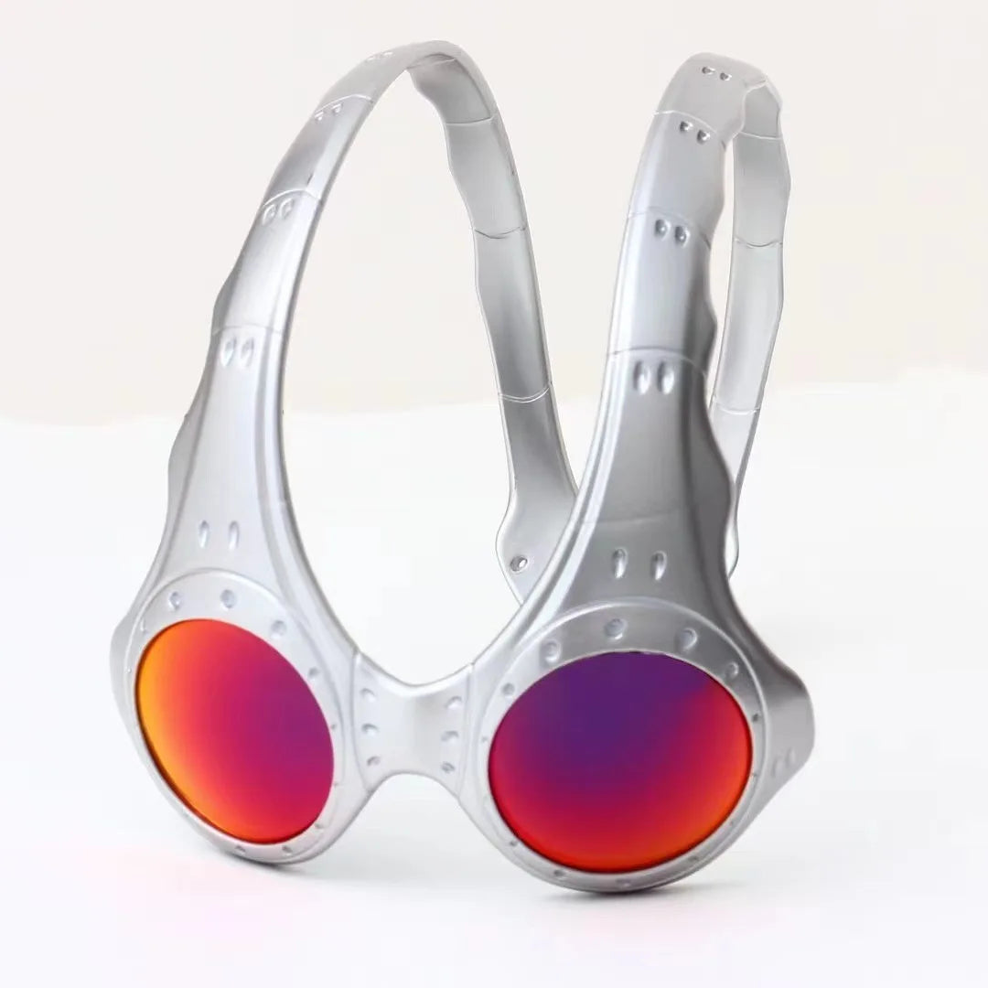 Zonnebril metalen montuur oversized ronde lens brillen voor outdoor fietsen TikTok viraal retro 2026