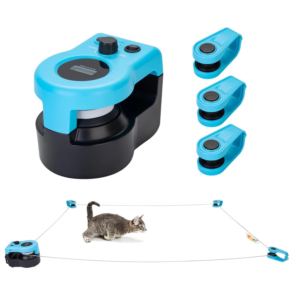 Adjustable Speed Cat Wheel Exerciser - Indoor Treadmill for Active Cats, Remote Control Toy