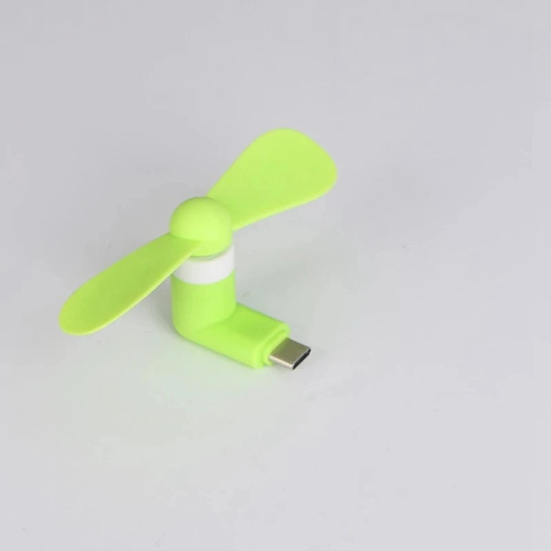 Type-C Small Fan Flexible Bendable Fan For Laptop AC Charger Portable Mini Fan Summer Gadget