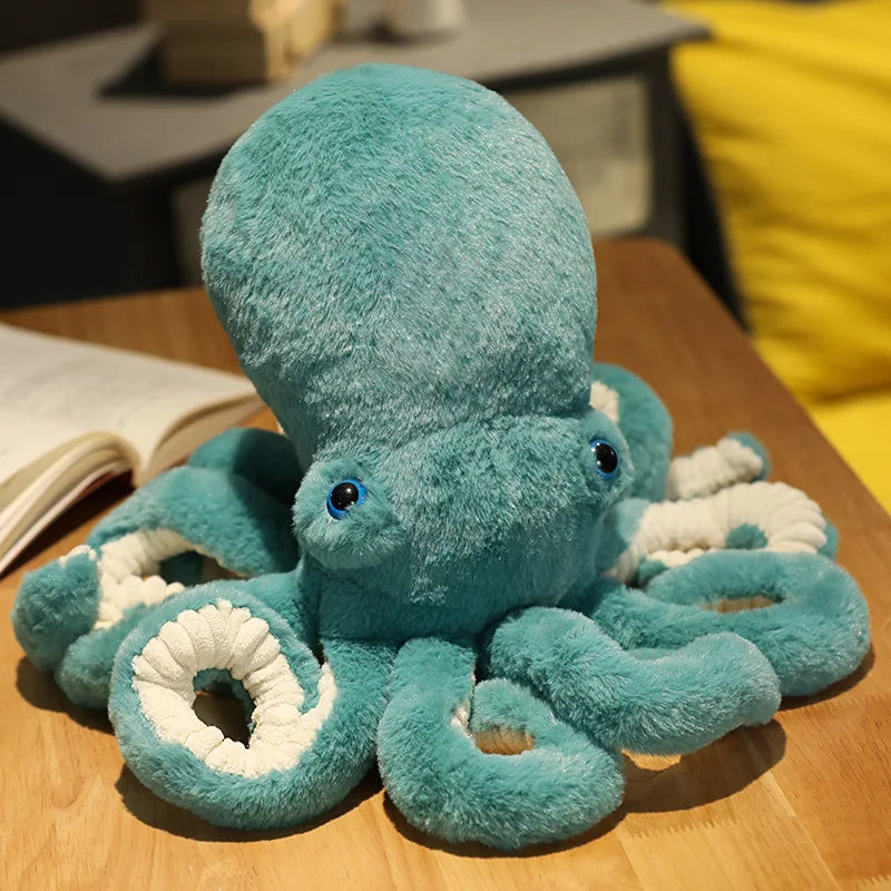 Juguete de pulpo de peluche almohada realista de criatura marina de peluche