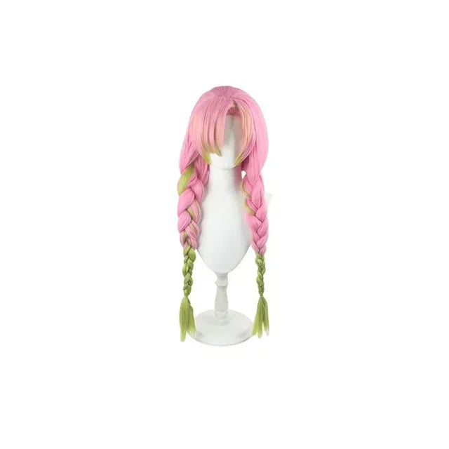 Demon Slayer Kanroji Mitsuri Kimono Haori Cosplay Costume Set with Wig for Adults Kids Halloween 2026