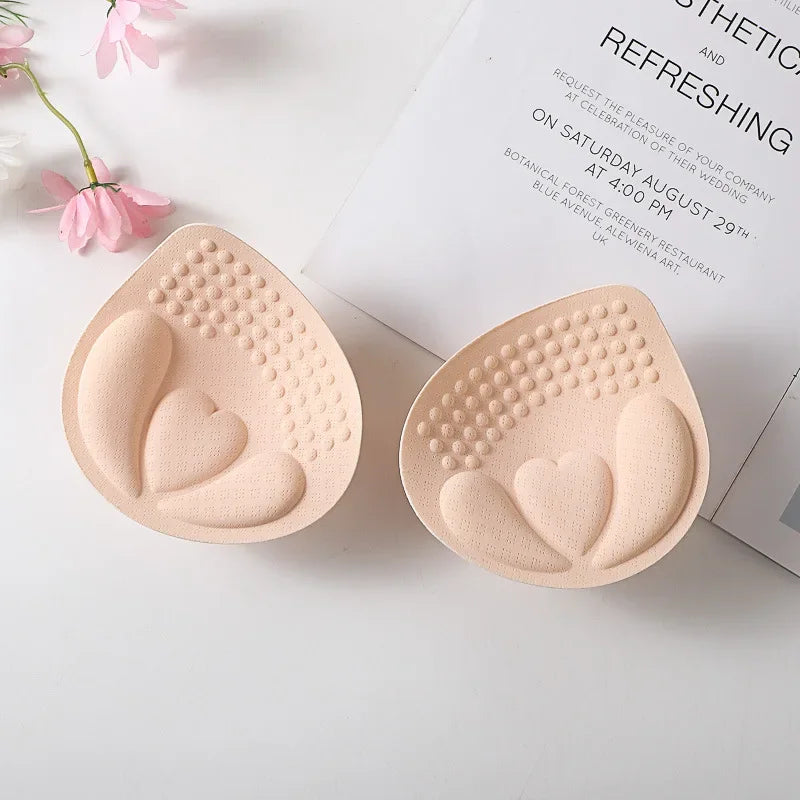 Breathable Women's Bra Pads - 3D Push-Up, Versatile Sponge Padding, For Swimsuits