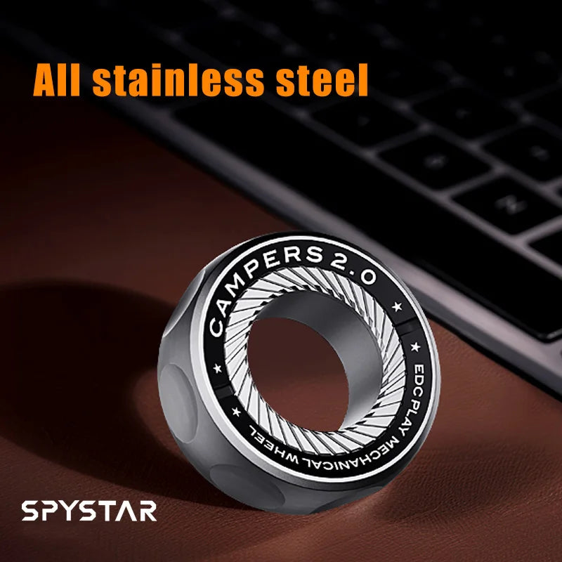 Magnetic Ratchet Fidget Ring Stainless Steel EDC Gift