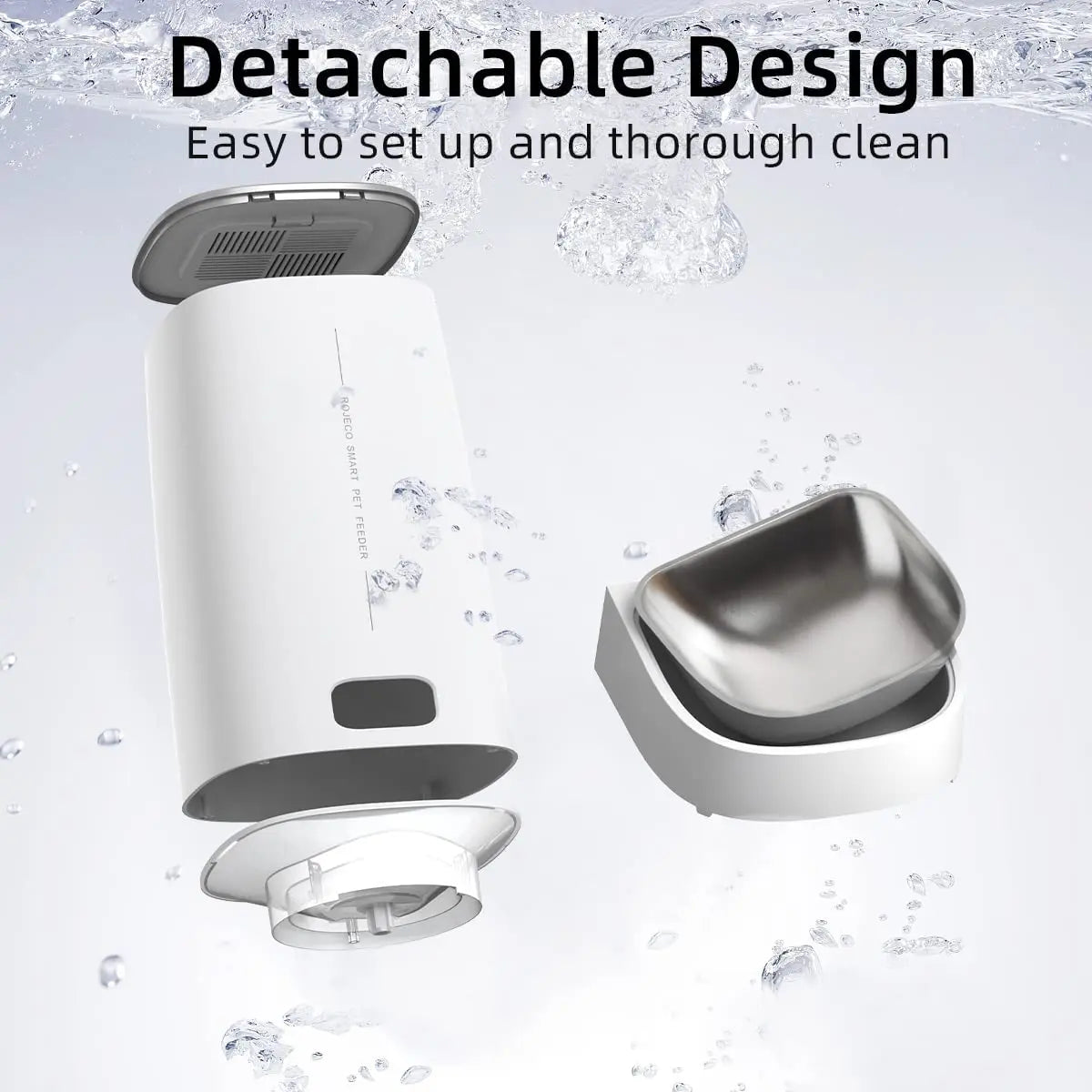 Distributore Automatico per Gatti Intelligente WiFi 4L Controllo Remoto per Gatti Cani Accessori per Cibo Secco