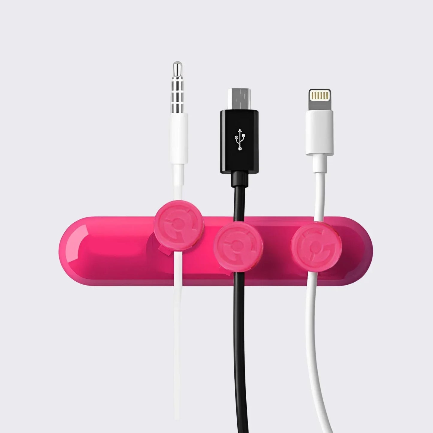 USB-kabelorganisator silikone ledningsklips skrivebordsholder