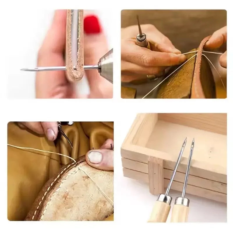 Lædersy-sæt 13 dele til reparation af tasker og sko, viral DIY-gave trend 2026, håndsyning derhjemme
