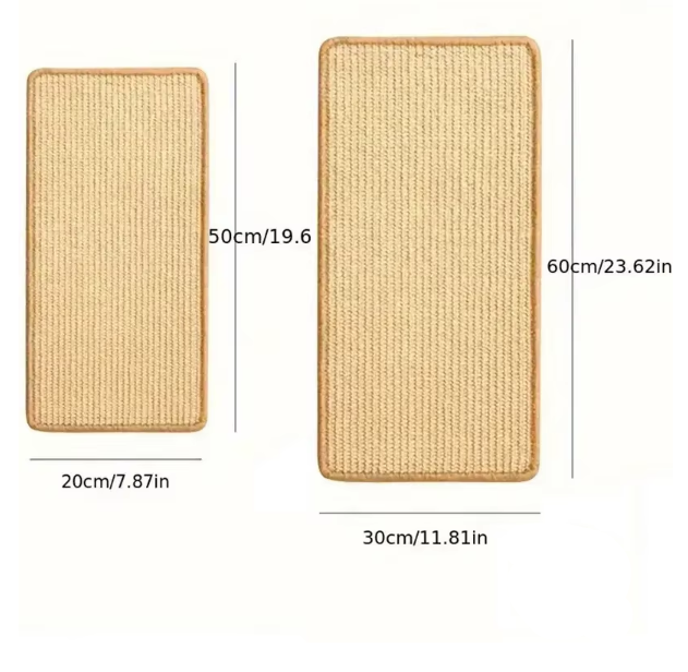 Natural Sisal Cat Scratcher Mat - Horizontal Floor Pad for Cats
