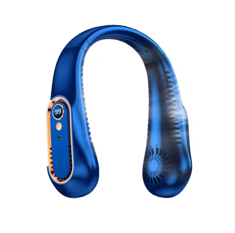 Ventilatore Mini Senza Lama per Collo - Ventilatore Portatile Ricaricabile USB Silenzioso per Sport e Ufficio con Display Digitale e 5 Opzioni di Velocità