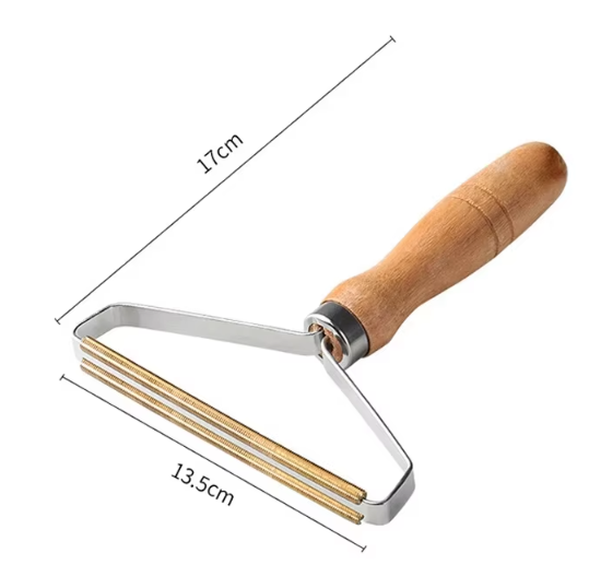 Wooden Brush Portable Lint Remover Pet Hair Cleaning Tool
