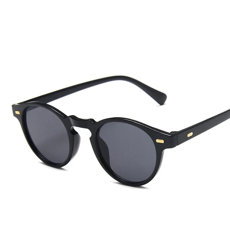 2025 Round Cat Eye Sunglasses Men Women Vintage Driving Shades Fashion Retro Oculos De Sol