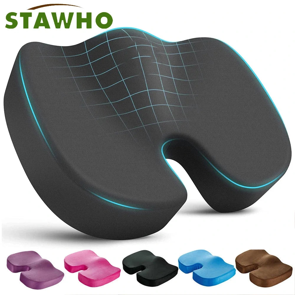 Cuscino per sedile coccige in memory foam a forma di U Cuscino per sedia da ufficio e auto Supporto Antifatica Autunno 2025