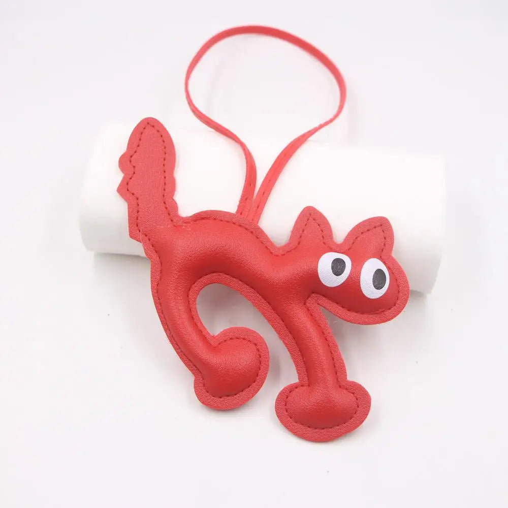 Björn nyckelring PU-läder mini väska charm söt gåva accessoar
