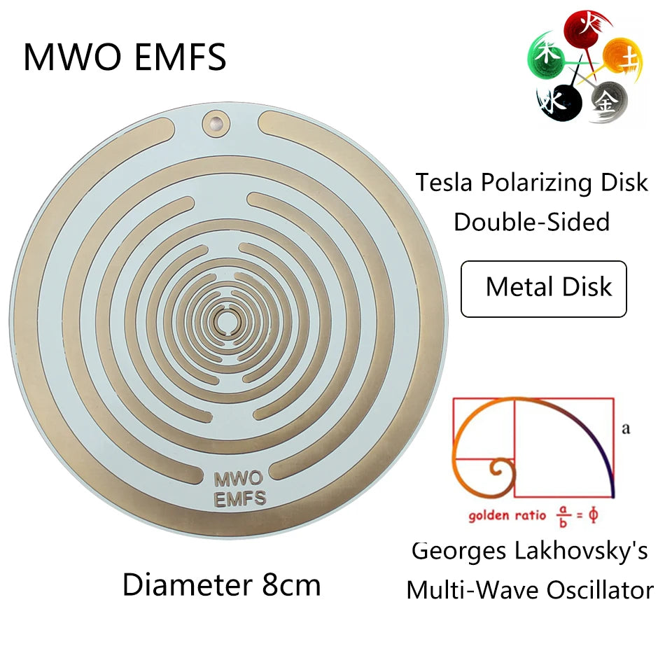 Variant image for Double-Sided Polarizing Disk for Electromagnetic Radiation Protection and Pain Relief, Portable Non-Toxic Design-6