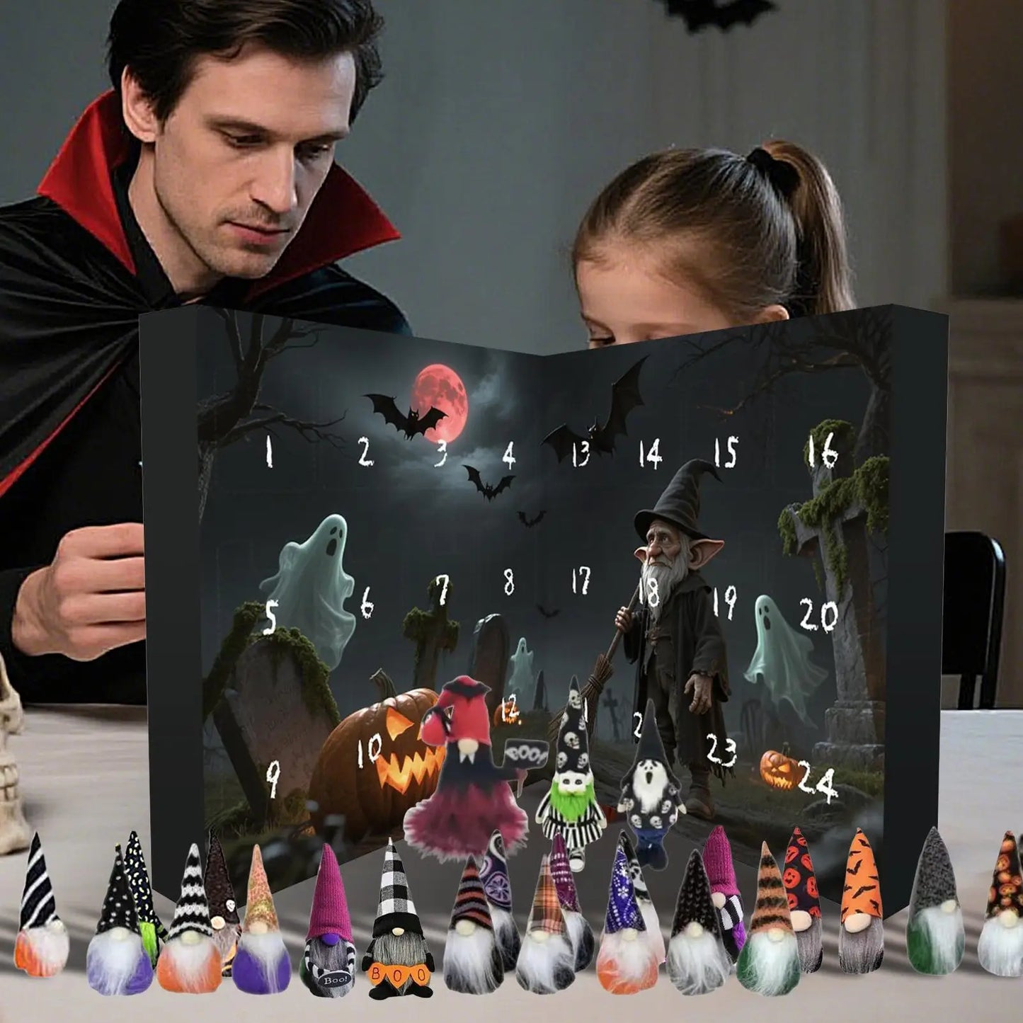 24-Day Halloween Gnome Countdown Calendar – Seasonal Decor 2025