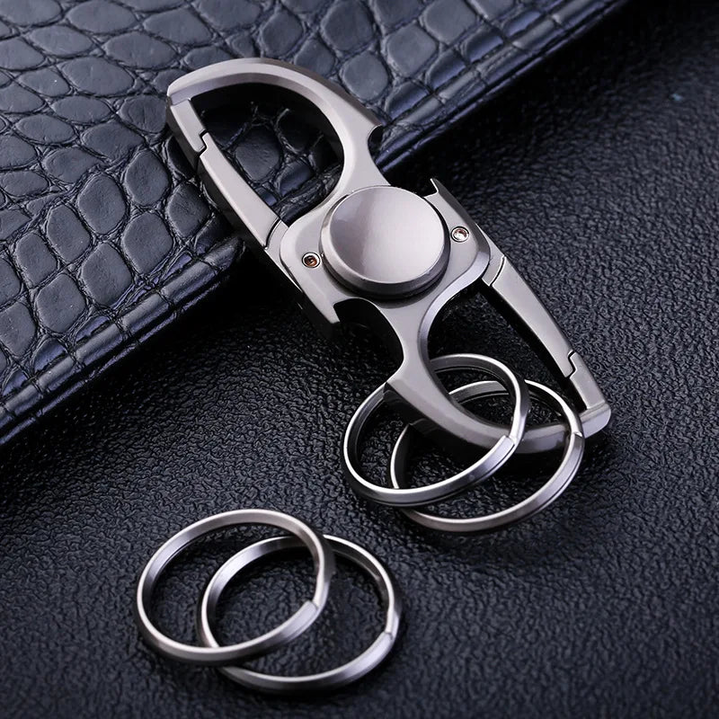Fidget Spinner Keychain Stainless Steel EDC Gift 2025