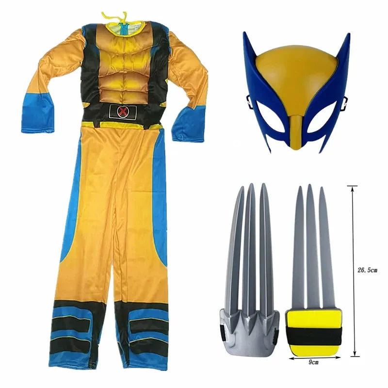 Deluxe superheldencosplaypak voor kinderen met masker, Halloween- en kerstkostuum, verkleedkostuum 2026