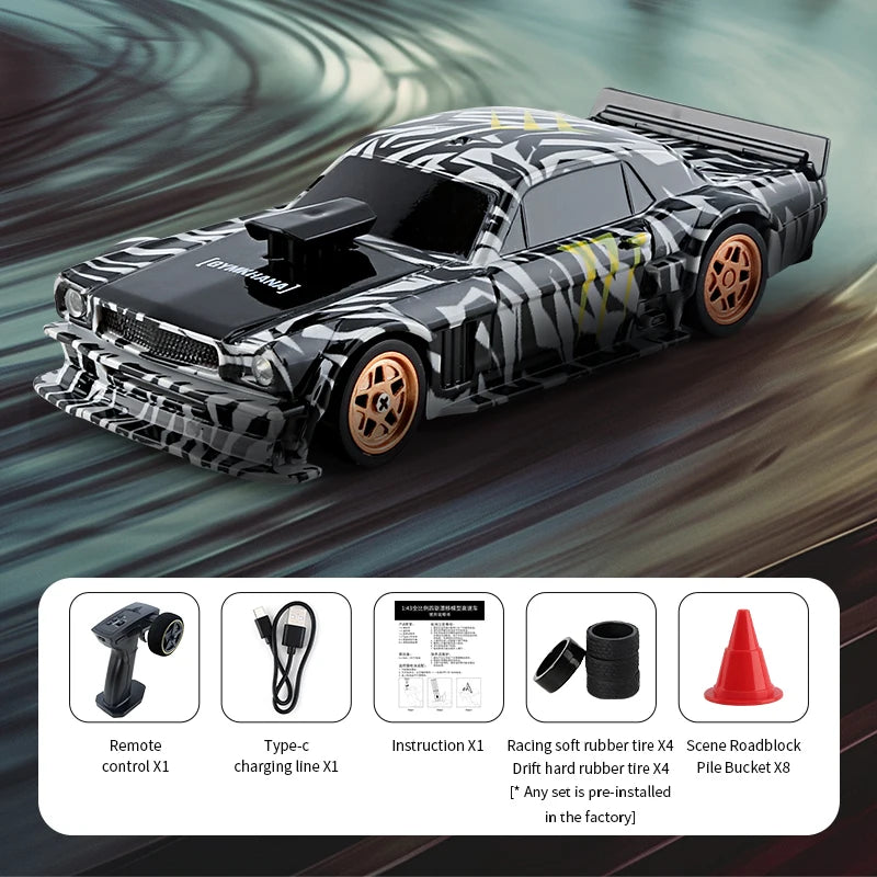 High-Speed 2.4G RC Drift Car - 4WD Remote Control Mini Racing Toy for Boys, Gift Idea