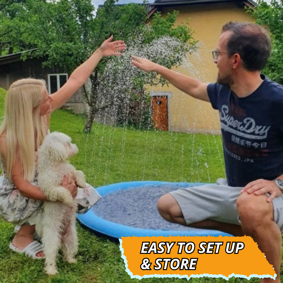 Dog Splash Pad Fontana Gonfiabile Per Animali Domestici Estate 2025 Giocattolo D'acqua Da Cortile Antiscivolo Portatile