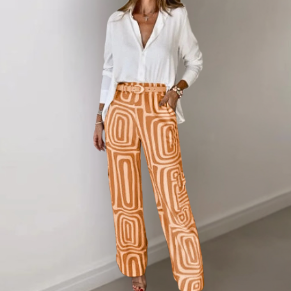 Vielseitiges Damen Outfit Set – elegante Bluse und schicke Hose, atmungsaktiv, für Büro und Freizeit 4