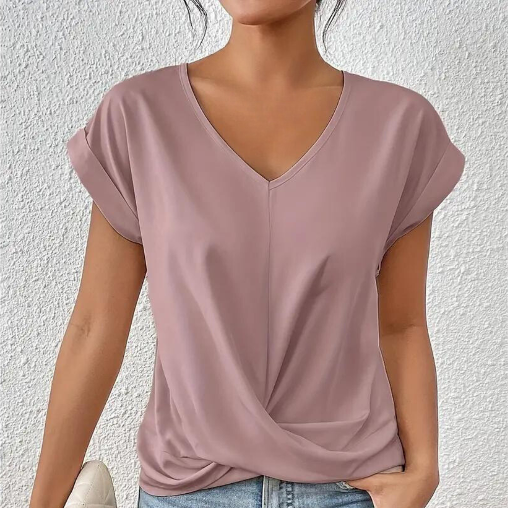 Warm & cozy women’s v-neck shirt – classic knit design, soft fabric, for versatile styling 5