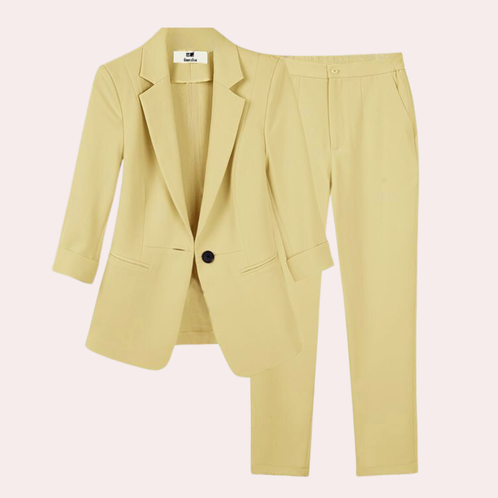 Zeitloser Damenanzug – klassischer Schnitt, hochwertiger Polyester, für festliche Anlässe 6