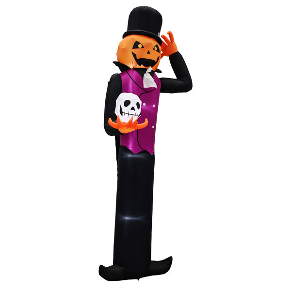 12ft Caped Pumpkin Man Inflatable Halloween Yard Decor