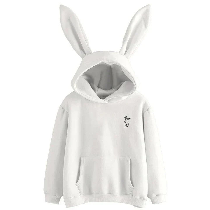 Oversized Cozy Women’s Rabbit Ear Hoodie - Fleece, Casual