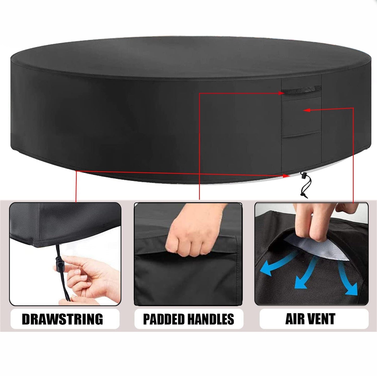 Waterproof Dog Pool Cover Round Fit Debris Blocking Keeps Water Clean Fall 2025 Backyard Pet Accessory