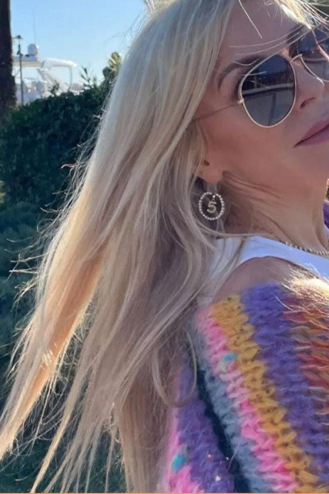Oversized Women Cropped Cardigan - Boxy Knit Wool Layering