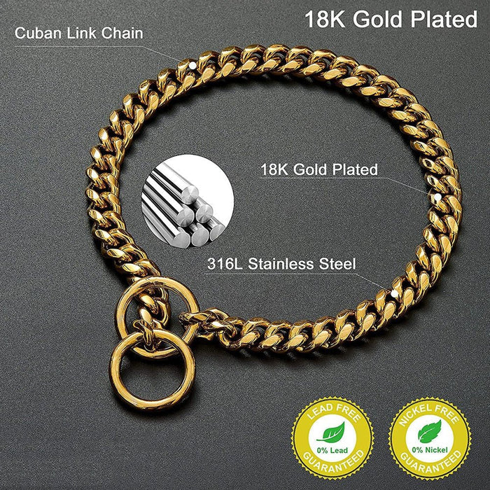 Collar de cadena para perro – Cadena resistente, resistente a mordeduras, accesorio duradero para mascotas para paseos diarios Regalo otoño 2025