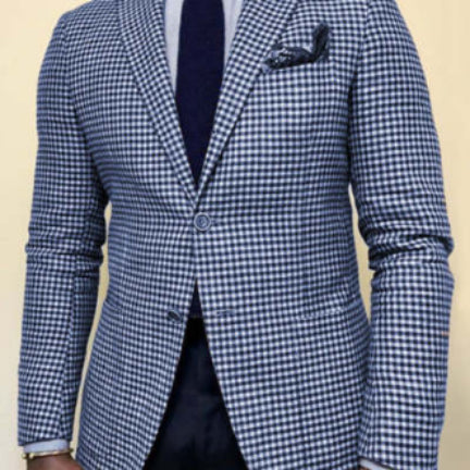 Lightweight classic men's blazer jacket - slim-fit, blended, for business casual events