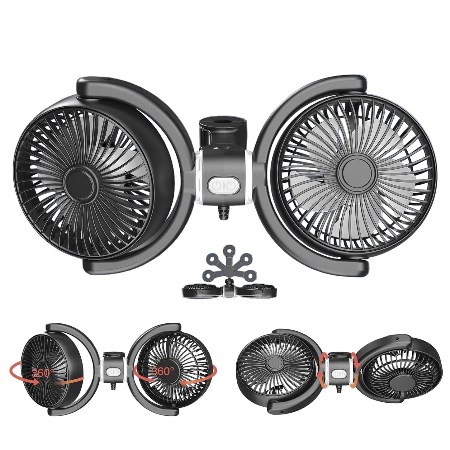 Backseat Car Fans for Pets Dual Cooling With Adjustable Airflow Keeps Dogs Calm Summer Travel 2025