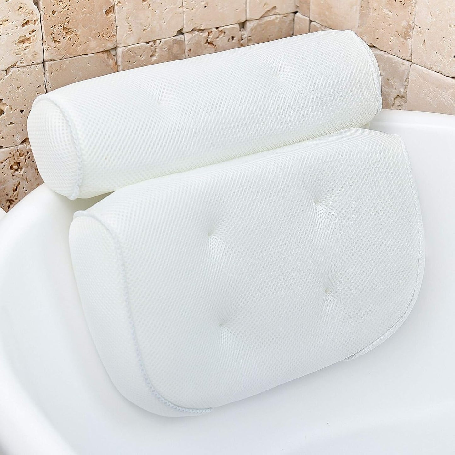 Bath Pillow - Ergonomic Neck Support for Relaxing Soaks, Easy Clean & Durable