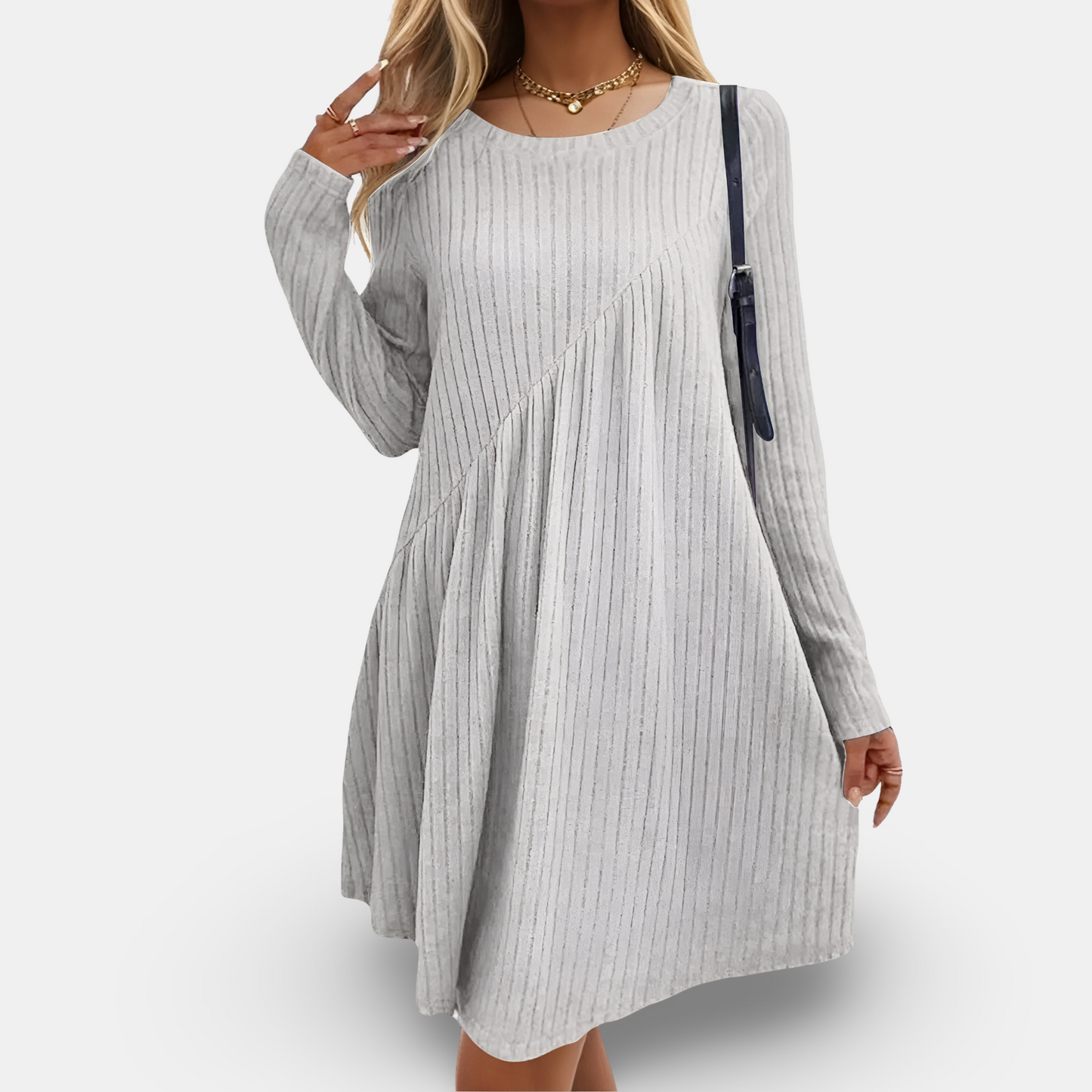 Variant image for Elegant Long Sleeve Womens Dress in Soft Cotton Blend for All Occasions, Comfortable and Versatile Casual or Formal Wear-25