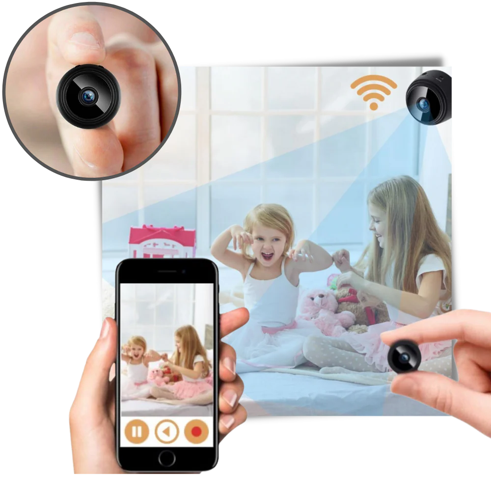 Mini trådløst sikkerhedskamera magnetisk beslag indendørs WiFi-kamera efterår 2025 natvision bevægelsesalarmer