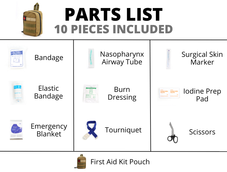 Kit de primeros auxilios táctico MOLLE Pouch Arnés de sujeción para uso al aire libre Kit médico listo para otoño 2025