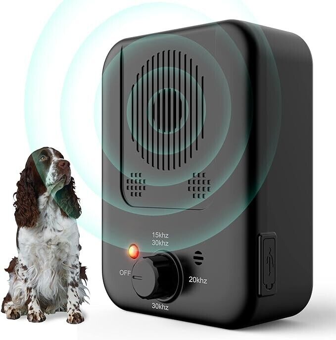 Hundegø-kontrolenhed Ultralydsafskrækkende med justerbar frekvens 15kHz til 30kHz Fredeligt hjem TikTok viral 2026