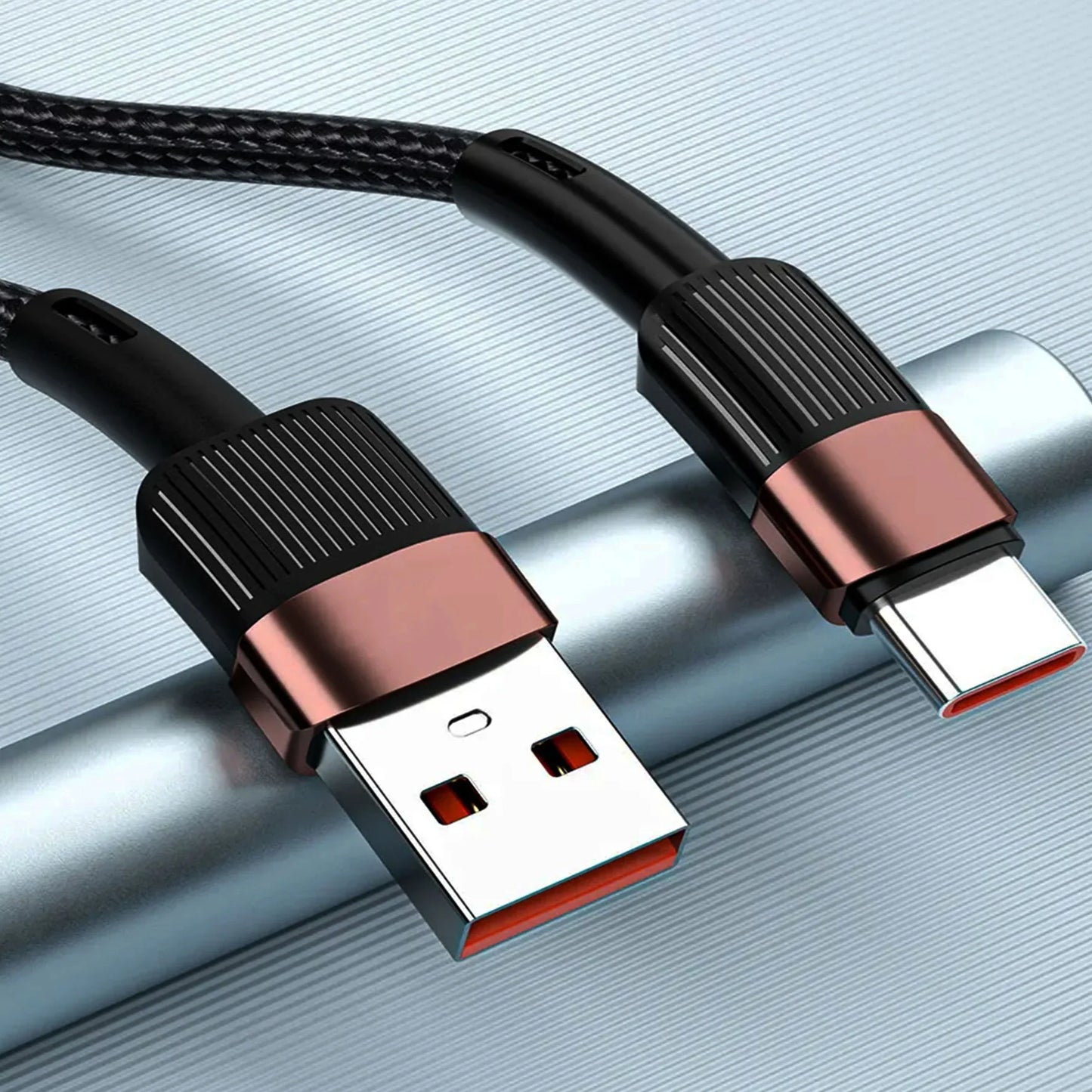 USB Type A til C kabel 10ft flettet hurtig højhastighedsopladning