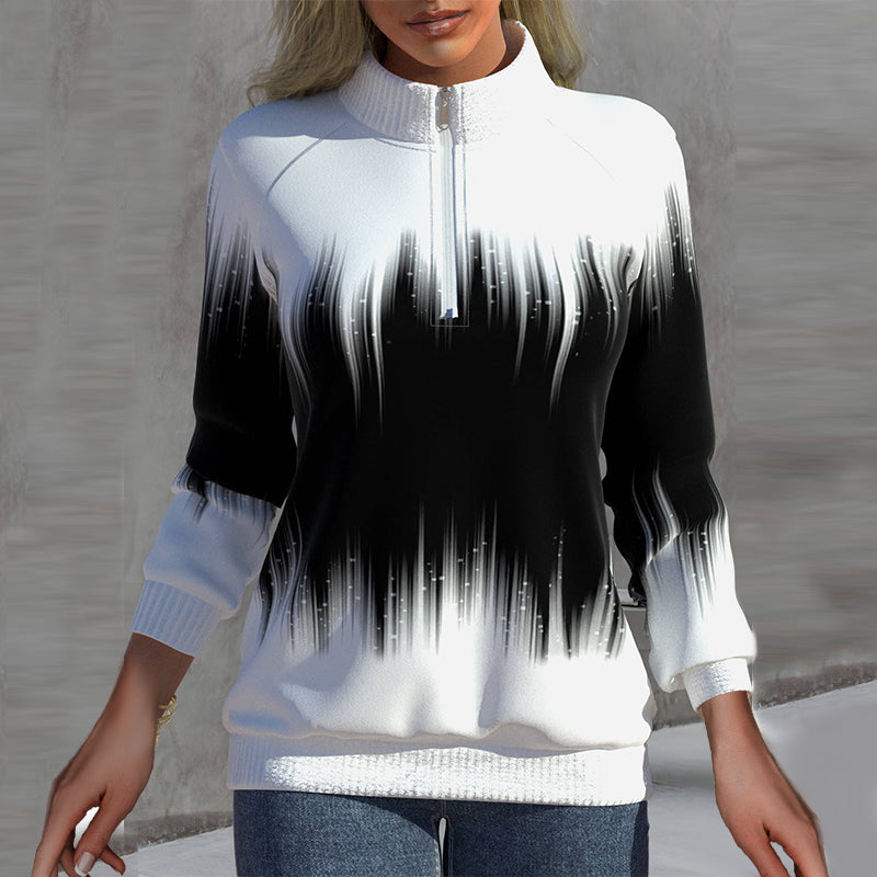 Lightweight Women’s Pullover - Half Zip, Knit Top, Casual